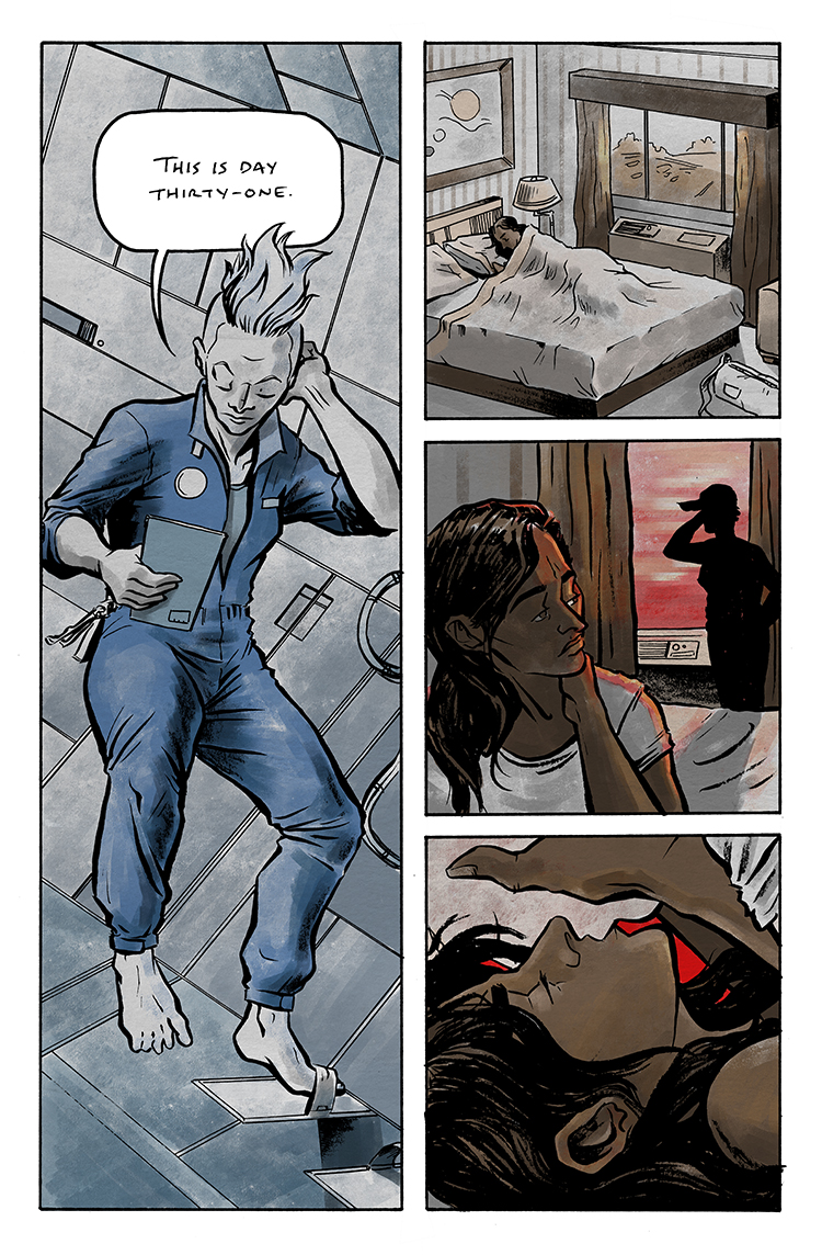 Relativity Page 15: Sunset.