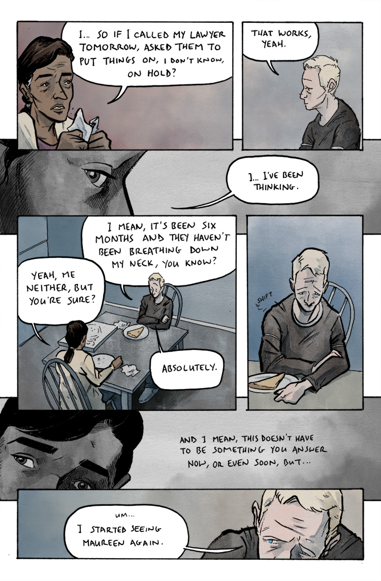 Relativity Page 40: Breathing down my neck.